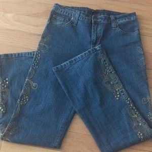 André Bini Embroidered Jeans